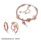 PANDORA Everlasting Intertwined Rings Rose Gold Pavé Couples Can Be Stacked as Birthday Gifts for Girlfriends