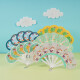 Jiayan hand-cranked fan for summer and cool season, folding fan for baby to cool off, mosquito repellent fan, portable outdoor picnic round fan