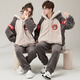 Teenage love pajamas for men and women, coral velvet, autumn and winter plus velvet, thickened, large size student youth home wear set, can be worn outside YPF3899 Male XL (130-155Jin Jin equals 0.5kg)