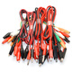 Suitable for banana plug to crocodile clip with wire power test wire conductor double-ended crocodile clip wire to universal board plug 1 meter banana plug to medium crocodile clip black and red wire