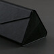 Time Scissors New Sunglasses Folding Glasses Case Portable Sunglasses Case Wood Grain Retro Men's and Women's Triangle Glasses Case Black