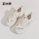 
ZHR dad shoes for women in summer thick sole casual mesh hole shoes for women breathable women shoes G673E beige (mesh) 34