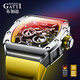 BONEST GATTI Deutsche Uhr Phantomgeschwindigkeit Männer mechanische Uhr Fass Vollautomatisch Uhr Valentinstag Geschenk für Freund Silbergrün BG9903-A4