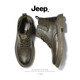 Jeep men's shoes for winter 2024 new Martin boots non-slip wear-resistant work boots versatile and fashionable high-top combat boots for men Khaki 41