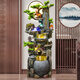 Botianxuan Fengshui Wheel Rockery Flowing Water Fountain Living Room Fish Tank Humidifier Decoration Huge Mountain Ornament Circulating Water View Floor 9923 Small 45*33*108cm