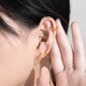 Ming brand jewelry 18K gold starry gold rice flower earrings earrings for women CSH0051 pricing rice flower earrings K yellow extra large version CSH0347 about 1.27-1.47 grams