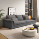 Dipu Cream Style Technology Sofá Sala de estar Sala de estar simple Apartamento pequeño extra grande Sit Deep Direct Cat Crack Sailboat 671 Sofá 3.0m LM Cat Crack + Uttp Honeycomb Algodón de sexo