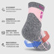 ALPINT MOUNTAIN Elmont Outdoor Hiking Socks Women's Professional Hiking Socks CoolMax Socks Medium Tube Quick-Drying Breathable Sports Socks