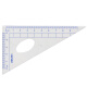 Deli 9597 student start-of-term stationery college entrance examination ruler (ruler + triangle ruler * 2 + protractor) exam-specific four-piece birthday gift
