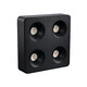 Renjuyi Lámpara de joya ultra delgada personalizada Sala de estar de cuatro cabezas de cuatro cabezas Anti-Glare Principal Lámpara cuadrada de la glándula de frijoles de doble cabeza Cabeza única completa Negro 12w9898 Baja 3500K Luz caliente Laifude Fuente de alimentación