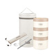 
TAFUCO Insulated Lunch Box 316L Stainless Steel Office Worker Portable Lunch Box Primary and Secondary School Students Vacuum Insulation Box 3 Layer T5396
