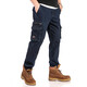 Jeep Spirit Jeep Casual Jeep Herren Multi-Pocket Straight Lose Arbeitshose Herbst und Winter Mode einfache Herrenhose 9921 J9921 Blau Größe 40