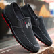 Viejos zapatos de tela de Beijing zapatos de trabajo sin deslizamiento transpirables para hombres zapatos de lona perezoso de un pie livianos livianos suaves calzado de conducción casual 2275 azul 42