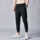 Berry West Overalls Men's Pants Men's Spring and Summer Fashion Thin Slim Business Casual Pants Men's Trendy Brand Sports Trendy Clothing Students' Small Foot Harem Pants Ice Silk Leg Pants Men's K02 Black Leg XL