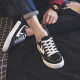 Huili men's shoes thin canvas shoes men's spring new trendy versatile casual sneakers low top breathable student shoes black 42