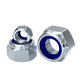 Tianzhuo Hardware 8.8 grade galvanized nylon self-locking nut fine tooth anti-loosening lock nut M8M10M14M16M20mm*1*1.5 8.8 grade blue zinc M10-10