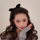 Xiang Wan Cute Elegant Bow Headband Women's Versatile Headwear Outing Crushed Hair Headband Headband Burgundy