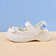 G.DUCKKIDS little yellow duck children's hole shoes for girls 2025 summer new style princess little girl sandals parent-child adult anti-slip white 24 size 25 (170mm)