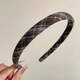 BARY REEF college style patterned headband women's headwear versatile retro temperament outer hair card fabric pressed hair thin headband hair accessories blue plaid headband