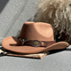 Woodpecker [Brand] Big Bullhead Western Cowboy Hat Men's Autumn and Winter Casual Versatile Retro Black Woolen Top Hat Women's Tibetan Jazz Hat Cowhead Belt Woolen Jazz Hat Off-White JSM-010 One Size 55-60CM