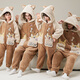 Junge Liebeswörter Eltern-Kind-Pyjamas Herbst- und Winter-Strampler Langarmed Koralle Velvet Family Drei- und Vier Familiendekoration Kinder-Hauskleidung ypf3893 Welpe Durchschnittliche Größe Kinder 8 Größe (85-100 30 Jin [Jin entspricht ca. 0,5 kg])