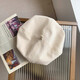 Beret women's autumn and winter Japanese style big head beret hat ins hat new octagonal painter hat black