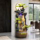 Botianxuan Fengshui Wheel Crown Topfstockfließung Wasser und Geld Ornamente Firma Büro High Mountain Circulation Wasser Landschaft Fischtank Dekoration 9928 Kleine 47*36*111 cm