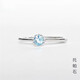 Fat Donglai quality tanzanite ring collection activity ring topaz female natural color silver summer welfare model 4mm Swiss blue topaz small opening adjustable