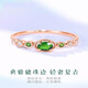 Haikai light luxury 18K gold diamond ring for women, rose gold diopside diamond ring, fashionable and versatile, European and American style color gold, not graded under 20 points, total 2 points/red 18K/1.59g-No. 12
