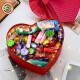 Xu Fuji Chiobi Sandwich au chocolat Mélange mélangé Médaille d'or Golden Heart Milk Chocolate Mardy Candy Candy Balk New Year's Snacks [Myled Chocolate Coart en forme de coeur Boîte 688G]