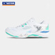 Victor (VICTOR) badminton shoes non-slip wear-resistant sports shoes for men and women victory shoes shock absorption wear Tsingying competition shoes P9200TTY NLite AR white/white water green [new style] 41