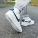Nike (Nike) Chaussures décontractées Chaussures masculines 2025 Nouvelles chaussures de sport d'été Court bas haut de chaussures de planche de coussin légèrement respirante Men HQ4867-101 Sail White White Blue et blanc Navy 42 42