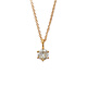 Fat Donglai same style 18k diamond necklace pendant 18K gold six-claw solitaire diamond for women classic 1 carat rose gold yellow l gold six-claw solitaire diamond necklace/50 points 18K gold