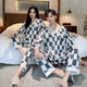 Ace Diane Fenxiang Shiyuan Trian 2023 new couple pajamas for men and women Xia Bingsi high-end casual large-size internet celebrity 723 black tutu bear L