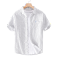 
GLOY/ZENITH summer cotton shirt men short-sleeved striped youth casual fashion versatile shirt men fresh literary men's top 9740 black L (110-125 Jin [Jin equals 0.5 kg])