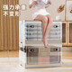 Chenzhi Shangpin folding storage box clothes quilt cover toys books transparent storage box school dormitory wheeled storage box transparent white extra large