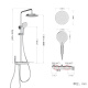 
Jiumu constant temperature shower full set of keys and spray gun double boost top spray 26182-695 Silver keys constant temperature