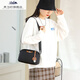 
Chuangjingyi's nylon shell bag for women's water-resistant single-shoulder crossbody bag versatile daily commuting work bag Purple