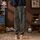 Big Mund Monkey (Paul Frank) Pure Cotton Dirty Work Casual Hosen für Männer Frühling und Herbst Neue amerikanische trendige, lose Bindungen vielseitige Männerhosen 9858H Erde Farbe [offizielle authentische] L [vorgeschlagen 110-130jin [Jin gleich 0,5 kg]]