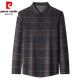 Pierre Cardin Brand haut de gamme Cashmere Shirt Men's Men's Men à manches longues Suit de papa d'âge moyen Spring et automne plus en velours