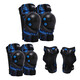 SONKE children's roller skating protective gear helmet set skateboarding knee protection riding training summer safety anti-fall bicycle 7-piece set blue protective gear + helmet 30-70Jin Jin equals 0.5 kg (reference 4-11 years old)