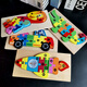 Frühkindliche Bildung Dreidimensionale Bausteine Kinderlernen kognitive Komposition 1-2-3-4 Jahre alte intellektuelle Entwicklung Spielzeug Puzzle JQN großes dreidimensionales Puzzle (Giraffe)