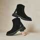 
Tianmeiyi women's boots shopping mall same style rear zipper short boots slim and versatile women's casual boots fashionable women's shoes BJ841DZ4 black suede 36