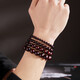 Yueyin Baichuan small leaf rosewood bracelet with Buddhist beads for men and women, about 8mm
