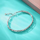 Yuan Shengfu's new PT950 fashionable laser transfer bead platinum bracelet, genuine and versatile platinum open bracelet, 12.73 grams, about 5.5mm thick