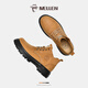 Minglang Mellen Boots para hombres Nuevas marcas Light Luxury Luxury British No Slip Yellow Boots Outdoor Casual High-Top Men's Trabajo de suela gruesa Martin Brown Brown 42