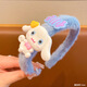 Tang Funi children's hairband baby cartoon strawberry bear plush hairpin headdress autumn and winter little girl face wash hairband headband hair accessories pink bunny-fur hairband