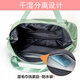 Kamika large capacity hand-held travel bag for women's luggage bag short-term travel bag for delivery bag shoulder travel bag folding duffel bag gray-green 36L expandable capacity