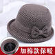 Changyin Sombreros de mediana edad y ancianos para mujeres en otoño e invierno Mother Woolen Pot Hombo Grosado abuela primavera y otoño