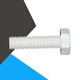 XMSJ polypropylene PP external hexagonal insulating screws M6-M8 acid and alkali-resistant plastic bolts Anti-corrosion plastic screws M8* M8*12200 pieces